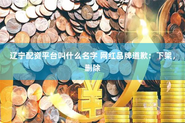 辽宁配资平台叫什么名字 网红品牌道歉：下架，删除